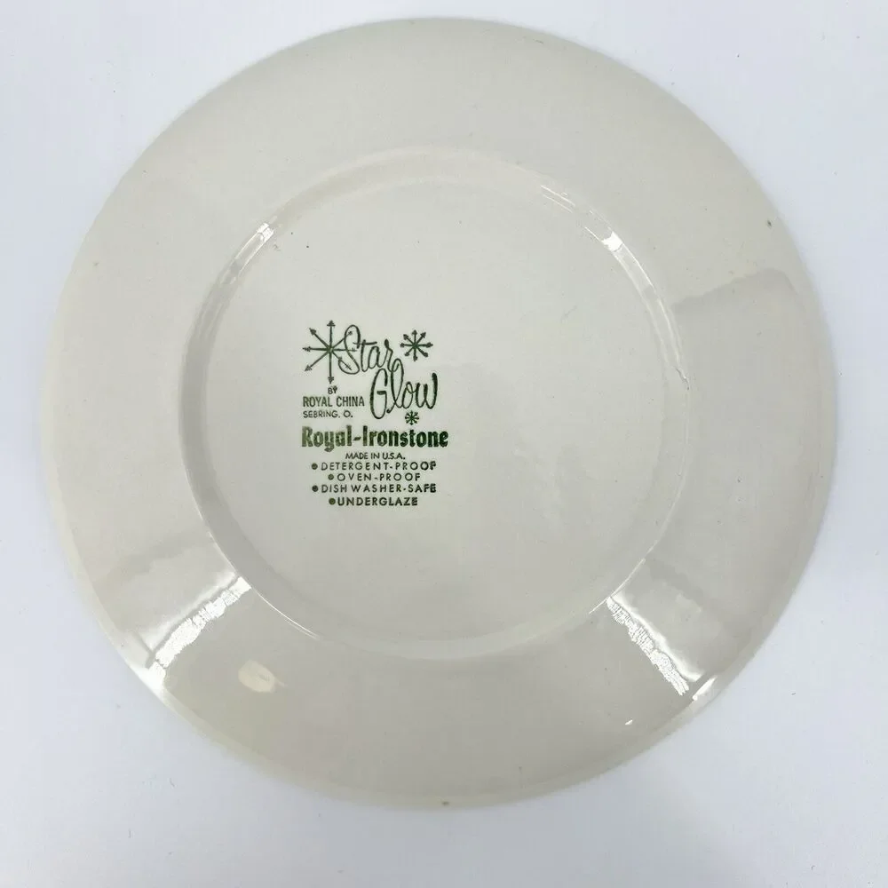 Mid Century Modern Star Glow Royal China Ironstone 10